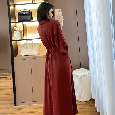 早春女神范名媛气质裙子女2025年春装新款女装法式职业衬衫连衣裙