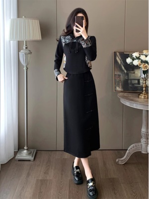 新中式国风旗袍套装裙春季秋款女装2025新款洋气时尚半身裙两件套