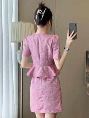 夏季新款显高显瘦优雅气质两件套