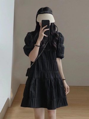 法式高级感白色连衣裙女夏小个子温柔风气质宽松显瘦仙女小白裙子