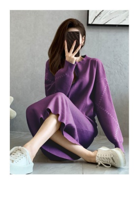 小香风套装裙女2025年秋冬新款法式高级质感时尚毛衣半身裙两件套