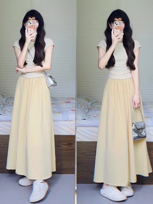 小香风夏季两件套连衣裙显瘦上衣裙子搭配一整套气质休闲套装裙女