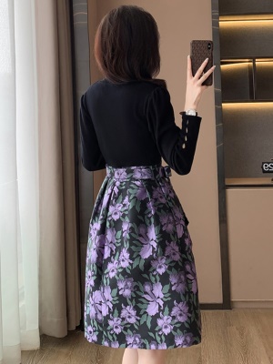 秋冬提花名媛小香风新中式针织连衣裙小个子宴会礼服高端气质小众