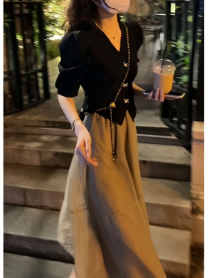 高级感气质穿搭小香风搭配半身裙套装两件套连衣裙子女夏2025新款