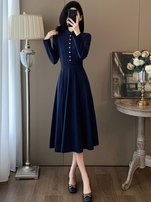 2025秋季新款时尚气质显瘦高级感衬衫连衣裙职业轻熟风通勤裙子