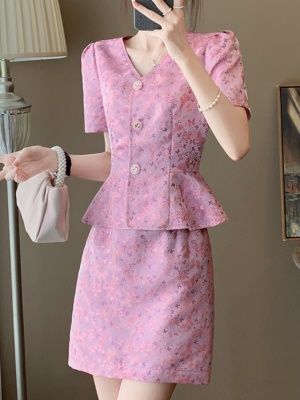 夏季新款显高显瘦优雅气质两件套