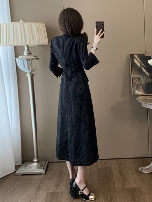 新中式国风旗袍半裙套装两件套春夏天新款2025气质优雅开叉连衣裙