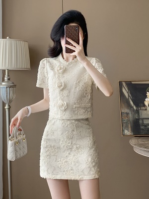 2025夏季新款国风时尚套装裙女气质高级感穿搭一整套两件套小个子