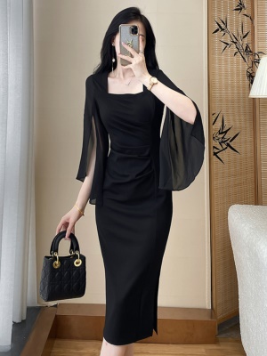 宴会伴娘晚礼服裙轻奢小众高端连衣裙2025早秋季新款女装包臀长裙