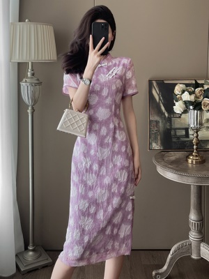 夏季新款显高显瘦优雅气质连衣裙