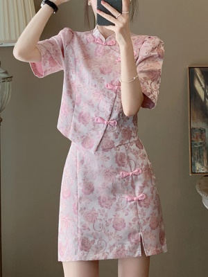 夏季新款显高显瘦优雅气质两件套