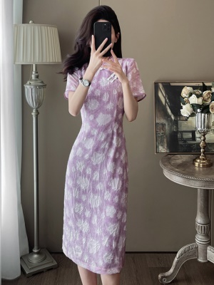 夏季新款显高显瘦优雅气质连衣裙