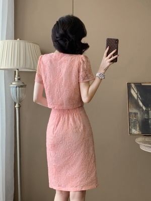 小香风粉色气质两件套女夏季2025年夏装新款小个子时尚包臀裙套装