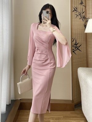 宴会伴娘晚礼服裙轻奢小众高端连衣裙2025早秋季新款女装包臀长裙