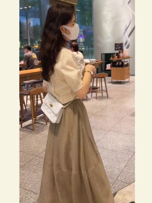 夏季新款裙子女小个子穿搭一整套高级感气质连衣裙半身裙两件套装