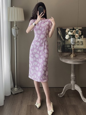 夏季新款显高显瘦优雅气质连衣裙