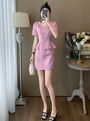 夏季新款显高显瘦优雅气质两件套