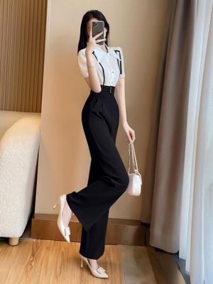 干练气质两件套衬衫洋气时髦2025新款女时尚春季阔腿裤子职业套装