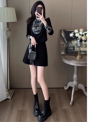 2025新款女中国风旗袍套装裙春装气质高级感小个子中式短裙两件套