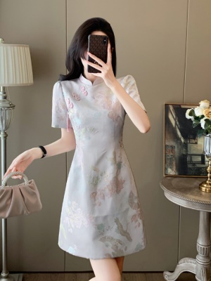 国风旗袍改良年轻款少女气质显瘦高端精致新中式连衣裙女夏高级感