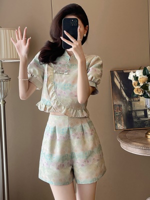 夏季新款显高显瘦优雅气质两件套