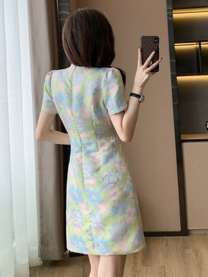 小个子新中式连衣裙短款女夏季新款2025高级感气质国风旗袍裙改良