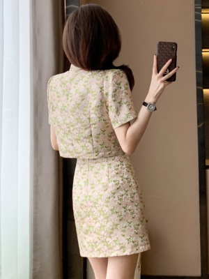 新中式国风改良旗袍套装女2025夏季新款高端气质短裙两件套小个子