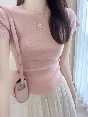 成套搭配减龄穿搭一整套装裙子女夏季洋气粉色上衣半身裙两件套裙