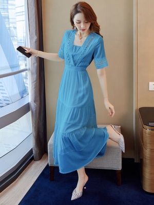 气质白色连衣裙女夏季2025新款超仙长裙三亚旅行海边度假沙滩裙子