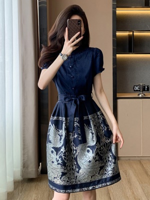 新中式汉服连衣裙子女夏季新款改良旗袍国风高端刺绣晚礼服马面裙