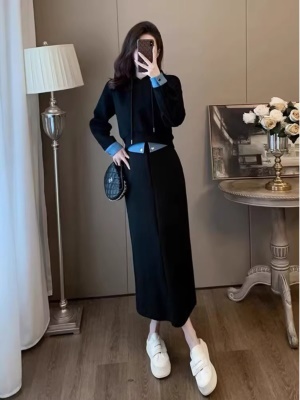 今年流行搭配一整套漂亮套装裙2025秋季新款欧货卫衣半身裙两件套