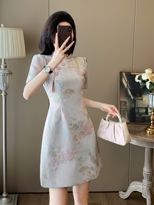 国风旗袍改良年轻款少女气质显瘦高端精致新中式连衣裙女夏高级感