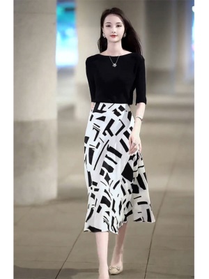 法式气质女神范两件套高级感高端轻奢连衣裙子女夏套装穿搭一整套