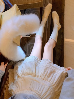 春秋高腰蓬蓬显瘦蛋糕裙高级百搭小香A字高腰半身裙