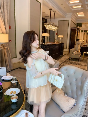 百褶半身裙女春夏新款网纱蓬蓬裙高腰短裙蛋糕裙子