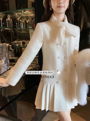 高级感羽绒内胆毛呢外套女冬季新款中长款裙装大衣