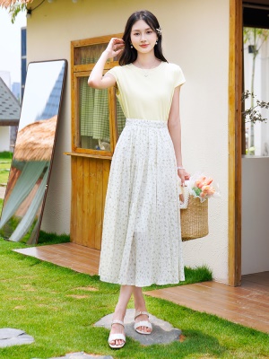 ATAR气质优雅夏装新款绑带收腰显瘦短袖T恤 2025休闲简约宽松上衣