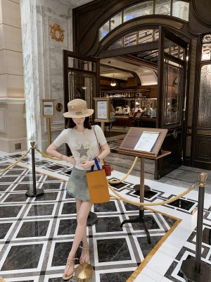 亮片花朵牛仔裙女2025新款夏季a字半身裙高腰短裙子