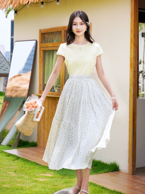 ATAR气质优雅夏装新款绑带收腰显瘦短袖T恤 2025休闲简约宽松上衣