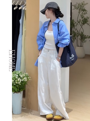 衬衣女款2025新款爆款春夏减龄空气感元气显瘦休闲百搭宽松衬衫